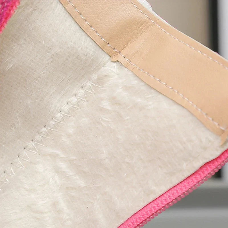 Santiag haute rose à paillettes Synthétique Fille - Broderies