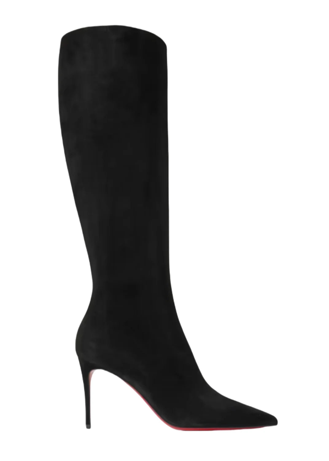 Botte haute noir Daim Synthétique Femme - Style cowboy