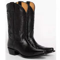 Santiag basse noir Simili Cuir Femme - Broderies western