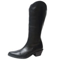 Santiag mi-haute noir Simili Cuir Femme - Plateforme