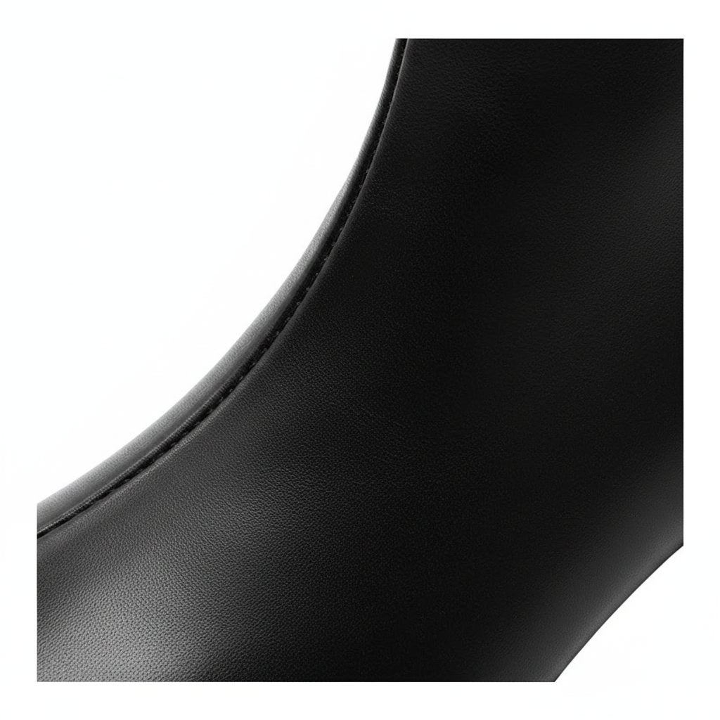 Bottine à talon noir Simili Cuir Femme - Bout carré, talon bloc