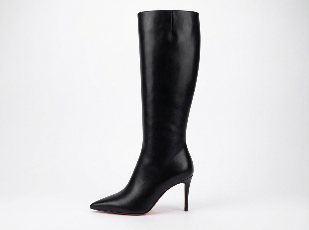 Botte haute noir Synthétique Femme - Talon rouge