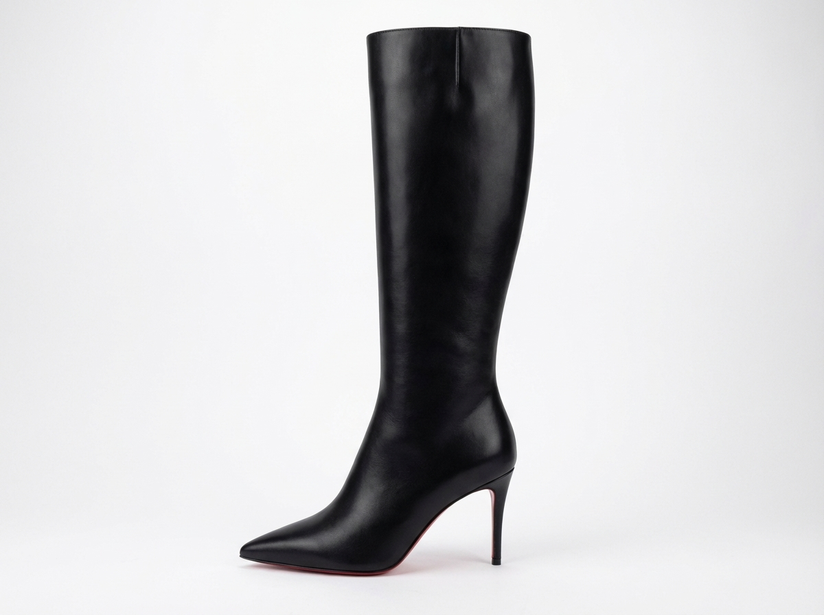 Botte haute noir Synthétique Femme - Talon rouge