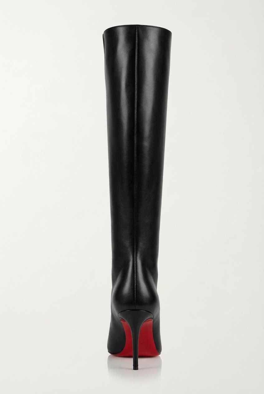 Botte haute noir Synthétique Femme - Talon rouge