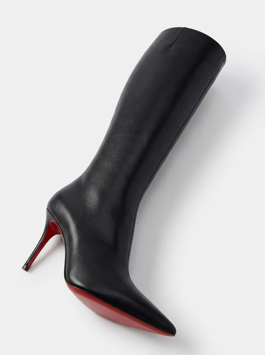 Botte haute noir Synthétique Femme - Talon rouge