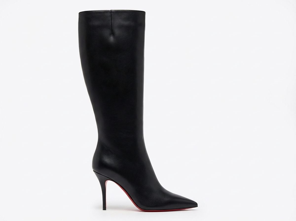 Botte haute noir Synthétique Femme - Talon rouge