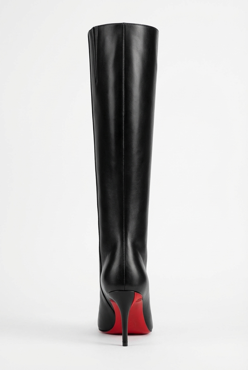 Botte haute noir Synthétique Femme - Talon rouge