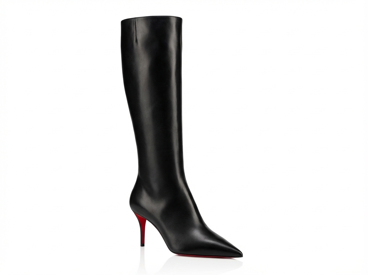 Botte haute noir Synthétique Femme - Talon rouge