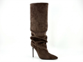 Botte haute marron Daim Femme - Style cowboy