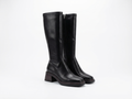 Botte haute noir Synthétique Femme - Talon carré
