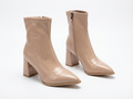 Bottine beige Synthétique Femme - Verni