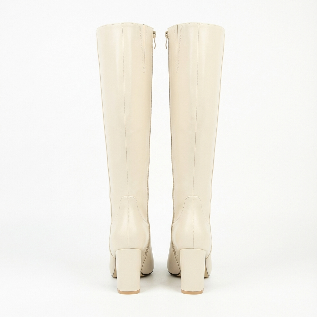 Botte haute beige Synthétique Femme - Style cowboy