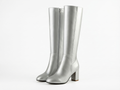 Botte haute argenté Simili Cuir Femme - Style cowboy