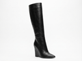 Botte haute noir Simili Cuir Femme - Tige haute