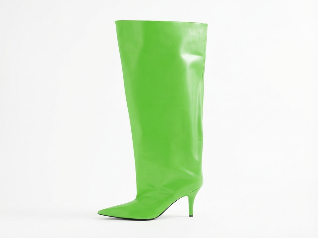 Botte haute vert Synthétique Femme - Talon aiguille