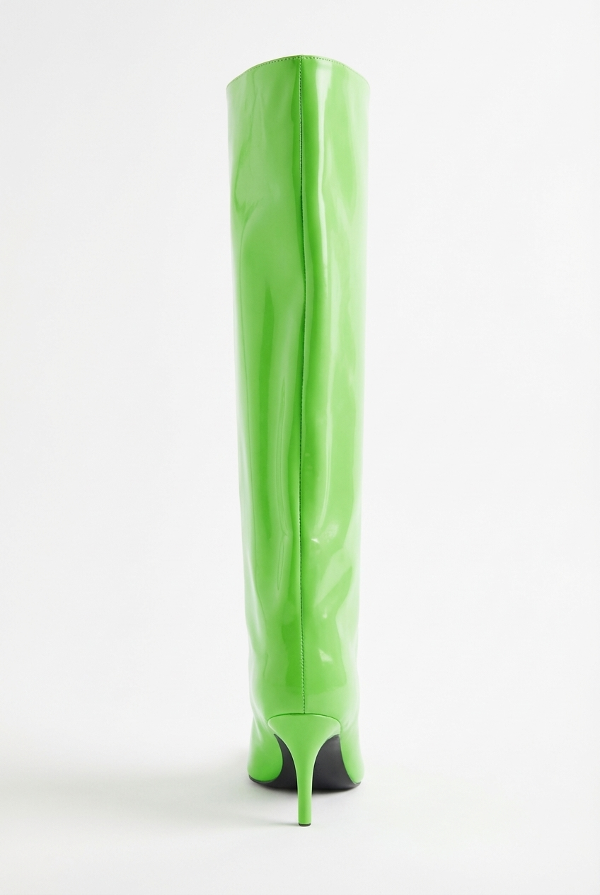 Botte haute vert Synthétique Femme - Talon aiguille