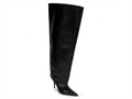 Botte haute noir Synthétique Femme - Tige large, talon aiguille