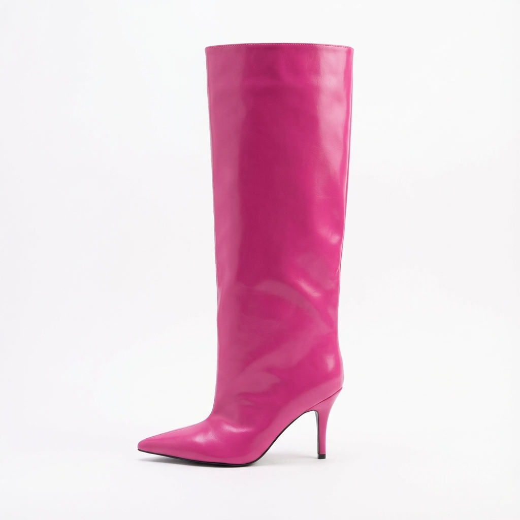 Botte haute rose Synthétique Femme - Talon fin