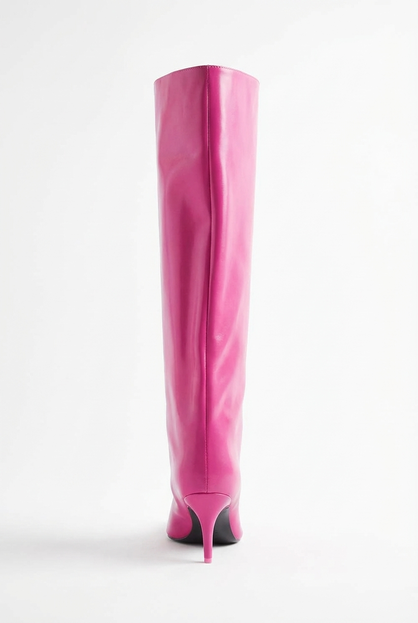 Botte haute rose Synthétique Femme - Talon fin