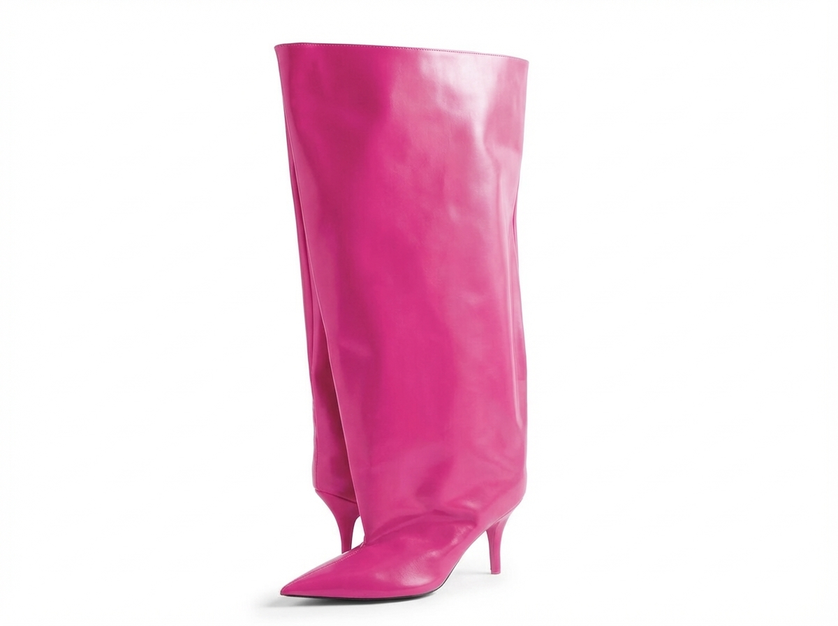 Botte haute rose Synthétique Femme - Talon fin