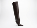 Botte haute marron foncé Synthétique Femme - Talon aiguille