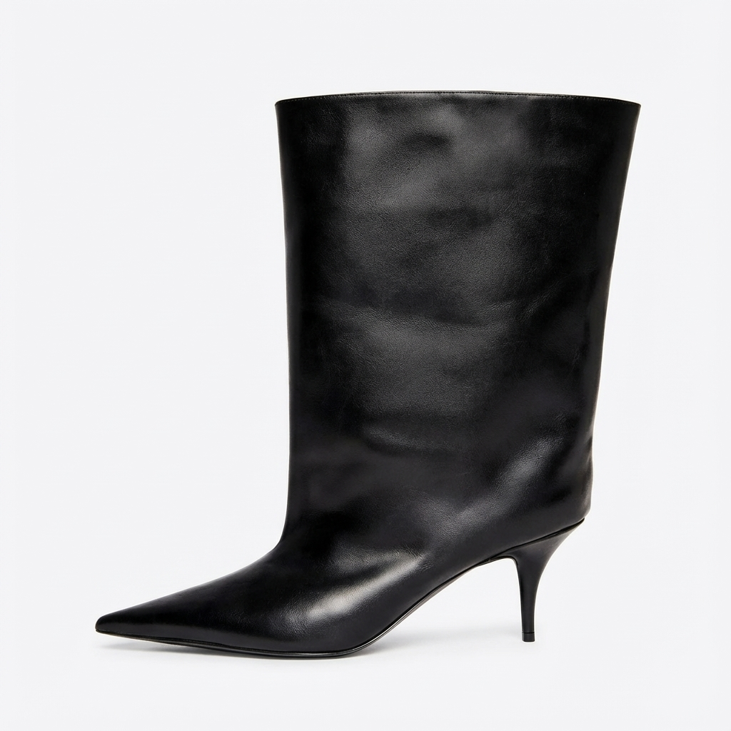 Botte haute noir Synthétique Femme - Talon aiguille