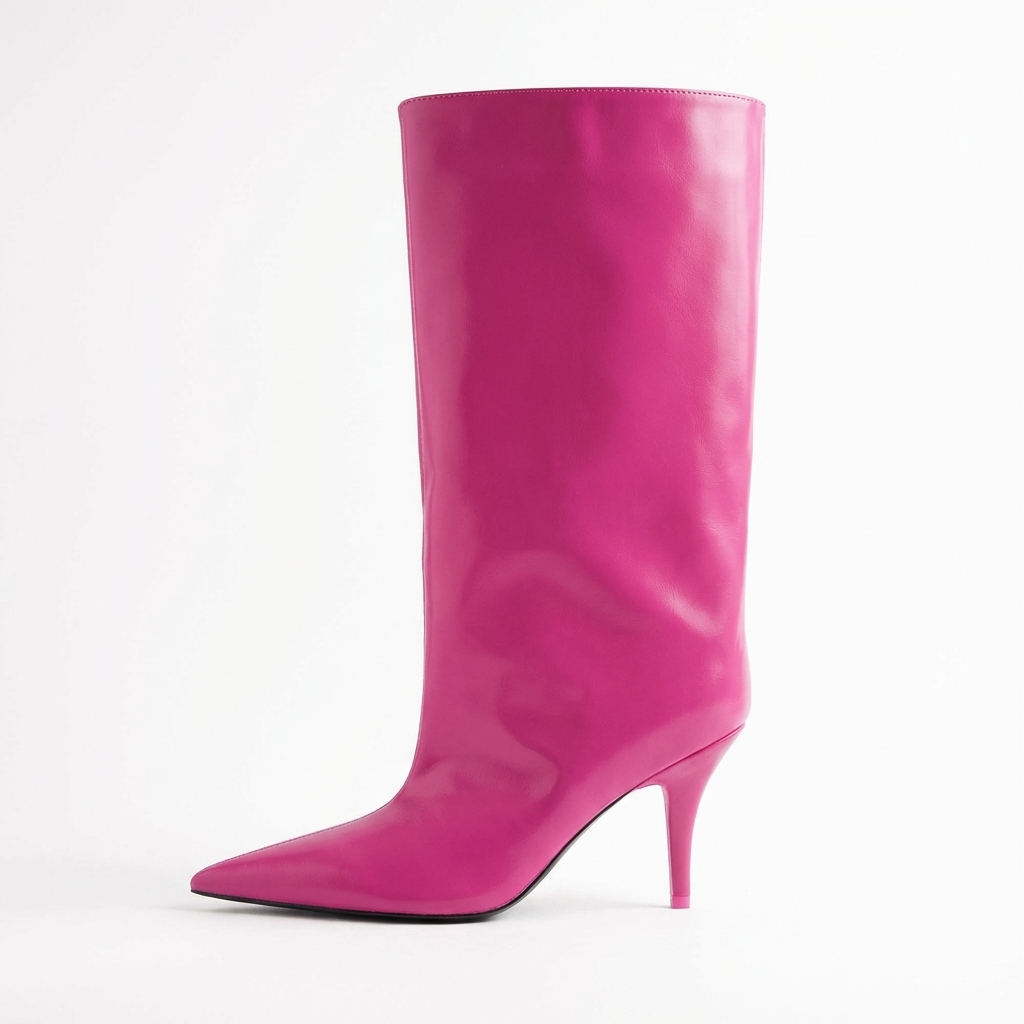 Botte haute rose Synthétique Femme - Talon aiguille