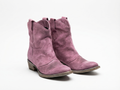 Santiag basse rose Daim Synthétique Femme - Bout pointu