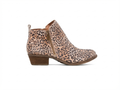 Santiag basse marron clair Synthétique Femme - Léopard, talon stable