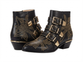 Santiag basse noir Cuir Femme - Clous, boucles