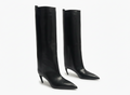 Botte haute noir Synthétique Femme - Style cowboy, bout pointu