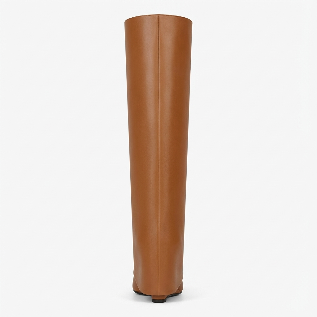 Botte haute camel Cuir Femme - Cadenas