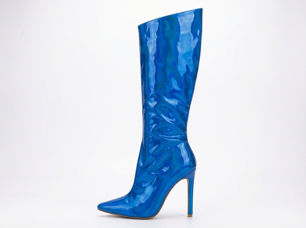Botte haute bleu Synthétique Femme - Talon aiguille