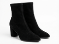 Bottine noir Daim Femme - Bout pointu