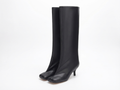 Botte haute noir Daim Synthétique Femme - Talon fin