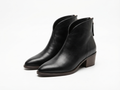 Bottine à talon noir Simili Cuir Femme - Style cowboy, bout pointu