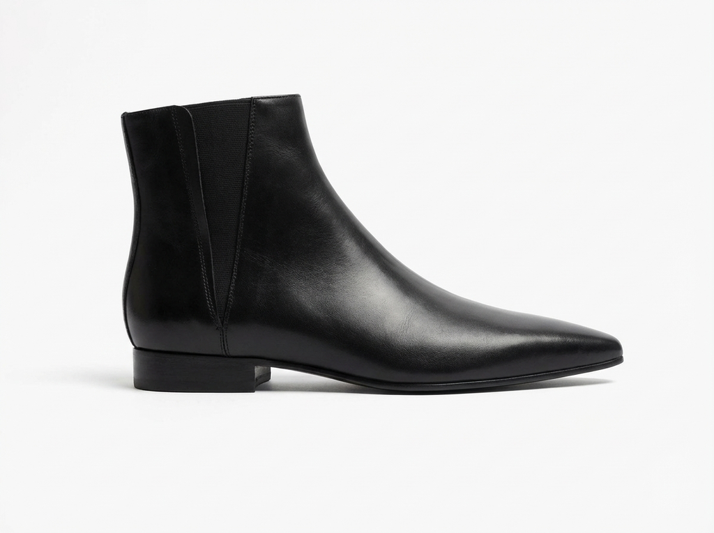 Bottine chelsea noir Cuir Femme - Cuir lisse
