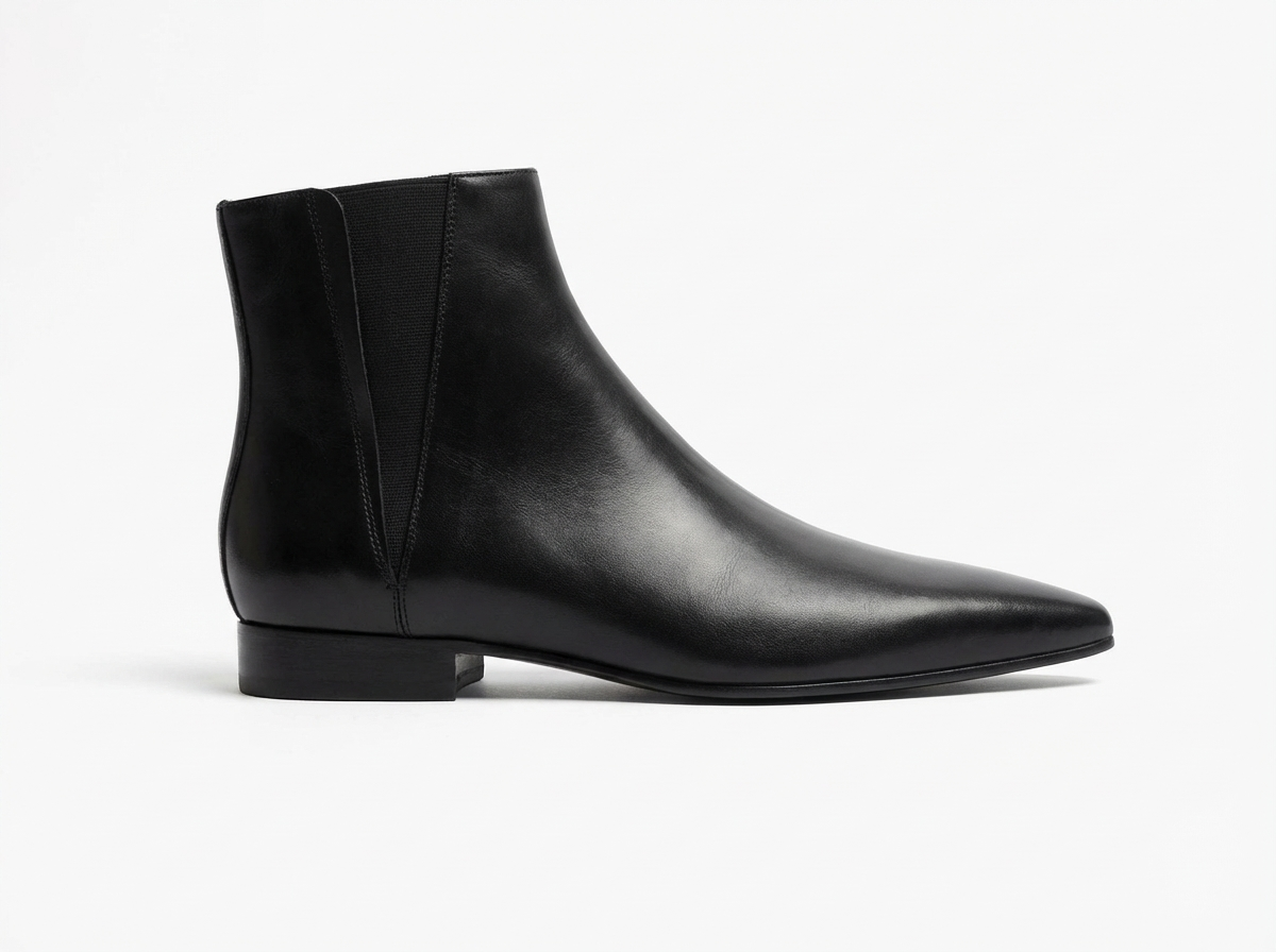 Bottine chelsea noir Cuir Femme - Cuir lisse