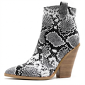 Santiag mi-haute multicolore Simili Cuir Femme - Motif python