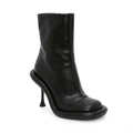 Bottine à talon noir Synthétique Femme - Talon incurvé