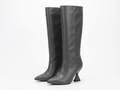 Botte haute gris Synthétique Femme - Talon inversé