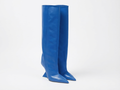 Botte haute bleu Synthétique Femme - Talon angulaire