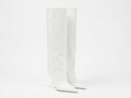 Botte haute blanc Synthétique Femme - Bout pointu