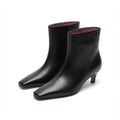 Bottine noir Cuir Femme - Doublure rose