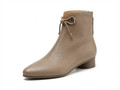 Bottine à talon marron clair Cuir Femme - Cuir grainé