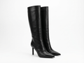 Botte haute noir Daim Femme - Talon aiguille
