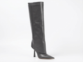 Botte haute gris Synthétique Femme - Bout pointu
