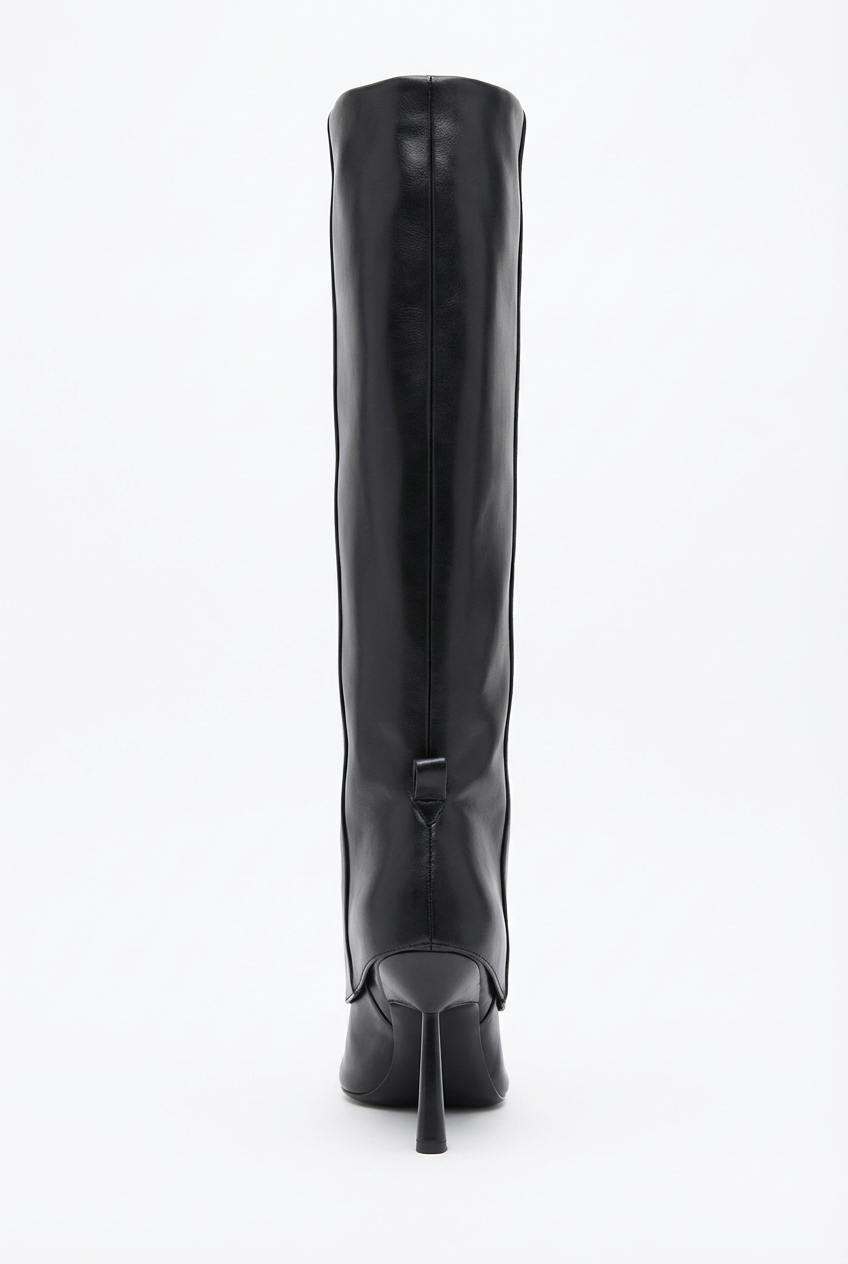 Botte haute noir Synthétique Femme - Style cowboy