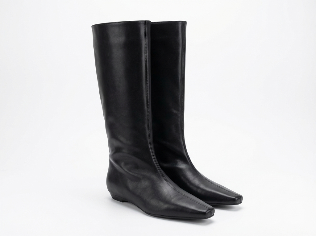 Botte haute noir Synthétique Femme - Style épuré