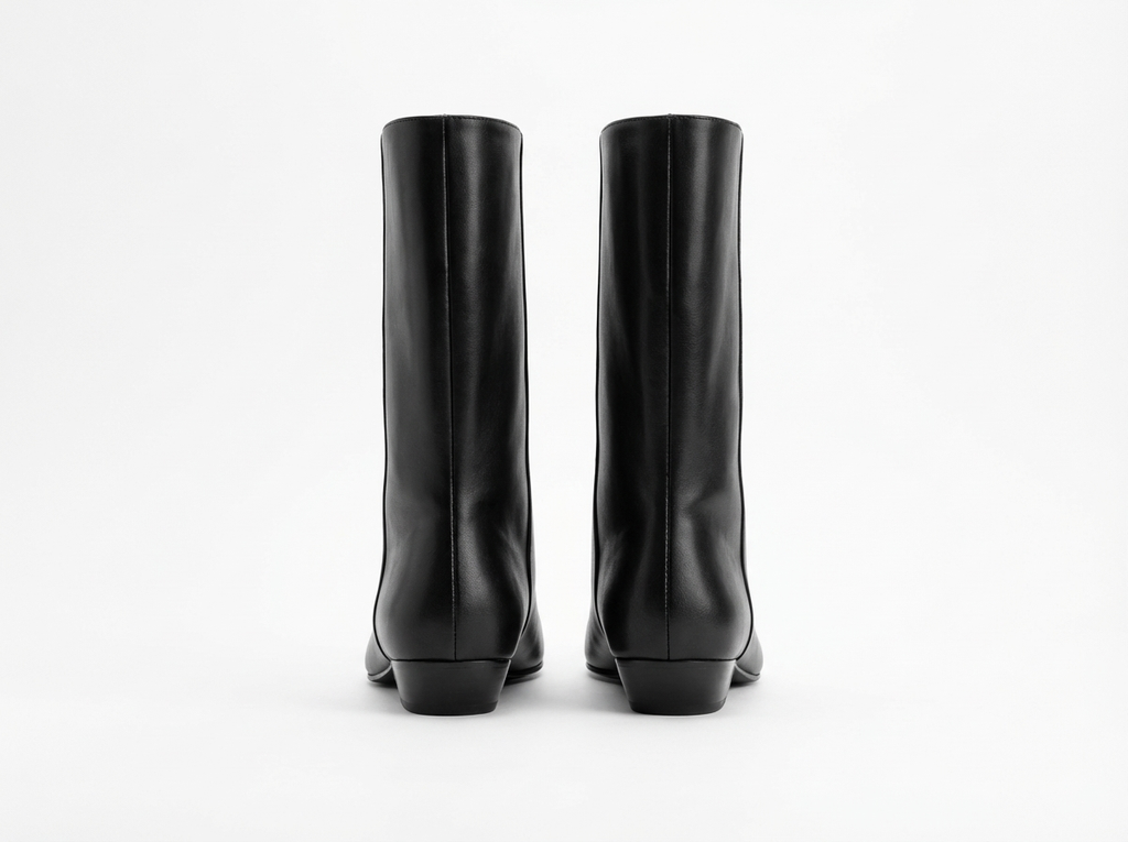 Botte haute noir Synthétique Femme - Bout carré